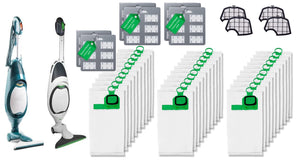 Kit 36 Sacchetti compatibili per Folletto VK140/150 MCS003B , 36 Profumi MCS009A, 4 filtri MCS007B