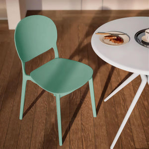 BUYBUY Sedia Torino in PP , robusta e moderna, impilabili Verde TOR001G