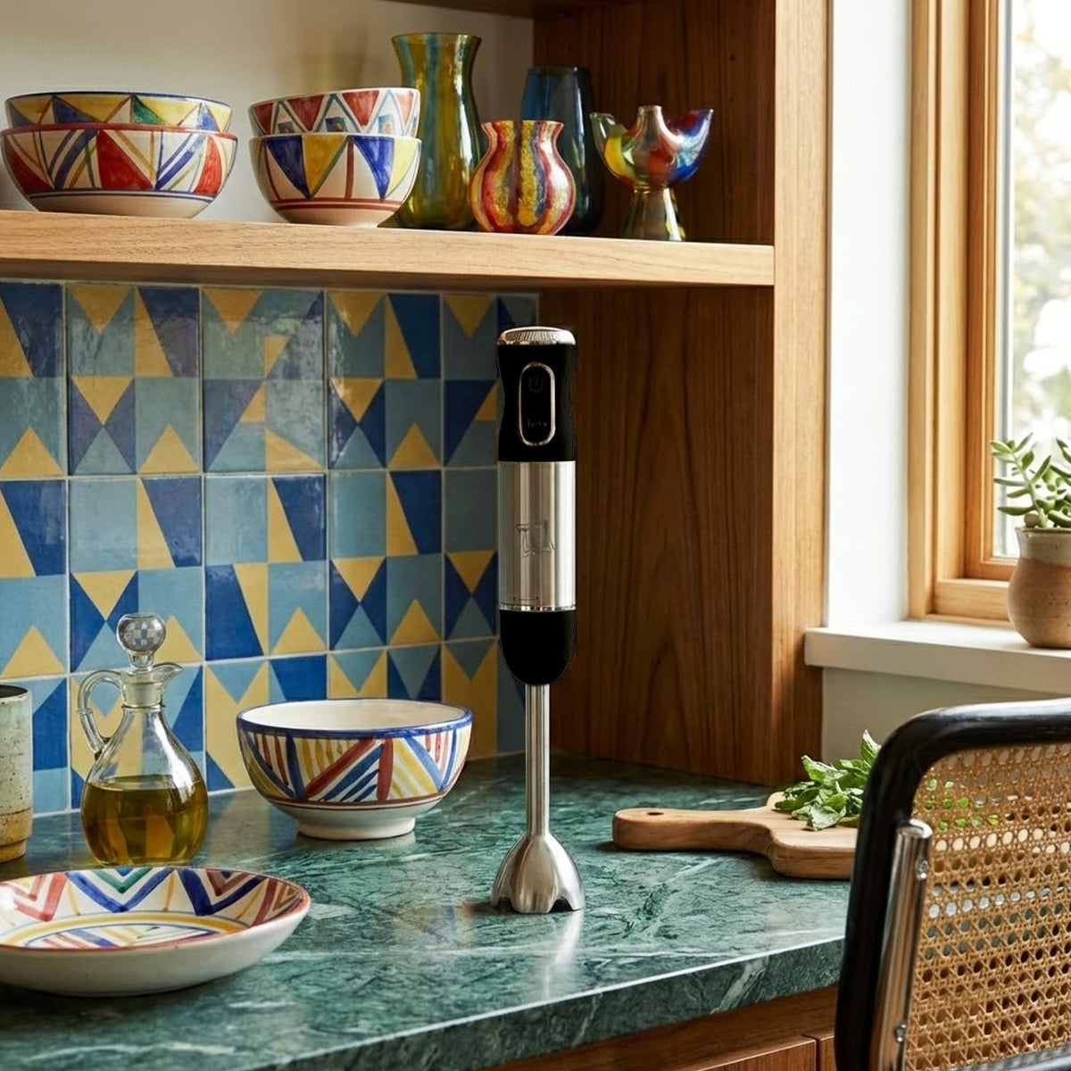 Mixer ad immersione First class Nero Stile Vintage con Corpo in Acciaio