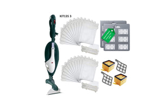 Kit 24 Sacchetti compatibili per Folletto VK135 MCS002B, 12 Profumi MCS009A,2 Hepa MCS004B, 2 filtri MCS008B