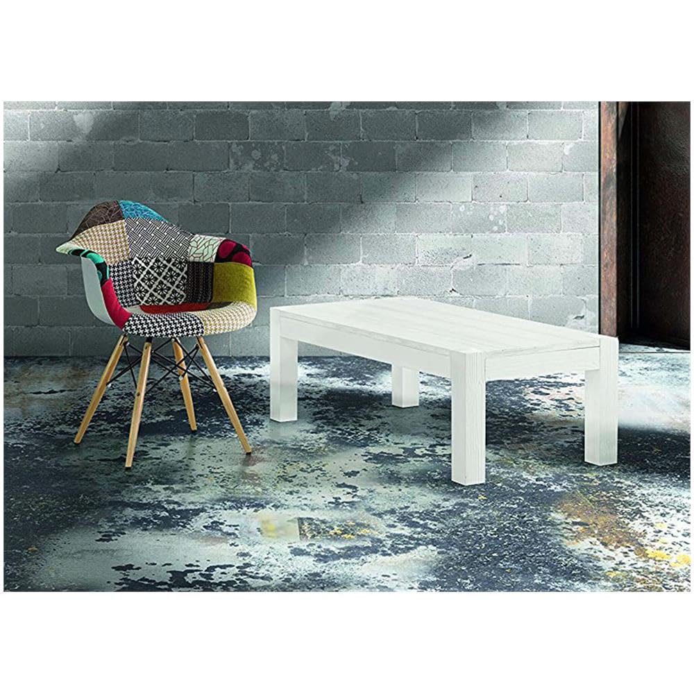 BUYBUY Poltroncina serie Picasso in PP con seduta in spugna ricoperta con stoffa in stile patchwork, piedi in legno di faggio e metallo Patchwork PIC007