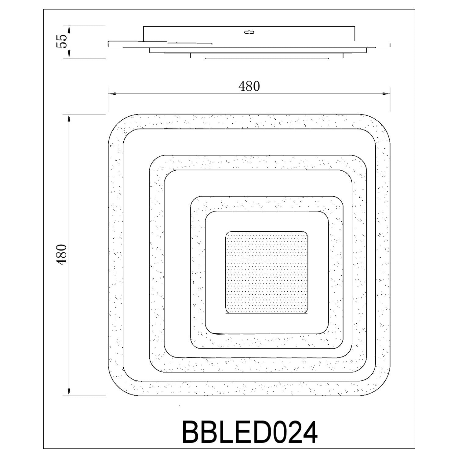 BUYBUY Lampadario LED 81W, Telecomando 2.4G, Luce Regolabile 6700lm BBLED024