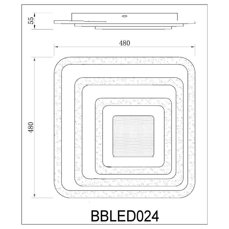BUYBUY Lampadario LED 81W, Telecomando 2.4G, Luce Regolabile 6700lm BBLED024