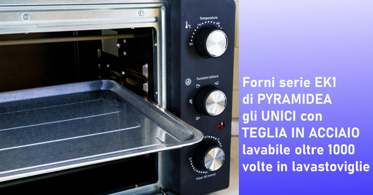 PYRAMIDEA Forno Elettrico Ventilato Capacità 28 Litri 1500W con Timer Colore Nero