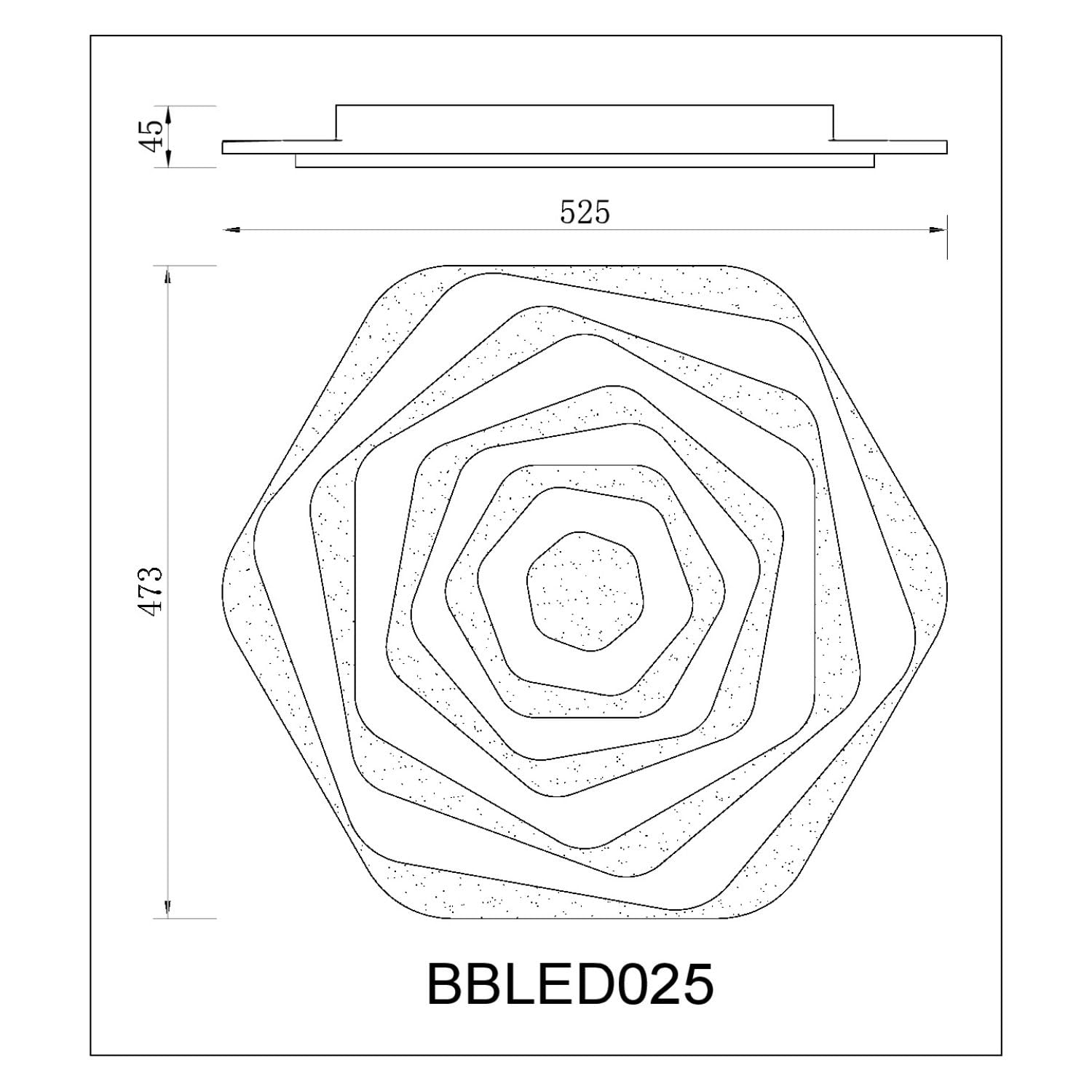 BUYBUY Lampadario LED 85W, Telecomando 2.4G, Luce Regolabile 5900lm BBLED025
