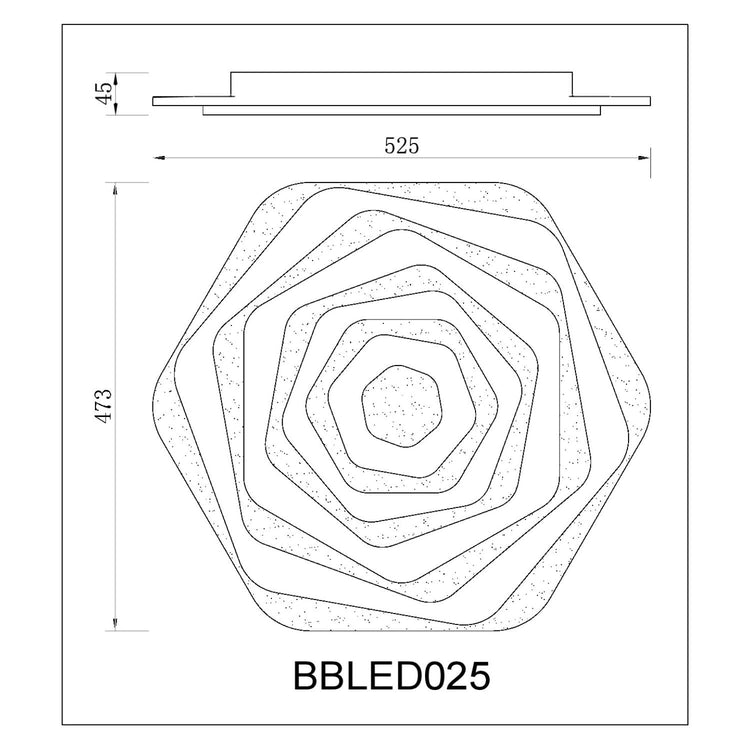 BUYBUY Lampadario LED 85W, Telecomando 2.4G, Luce Regolabile 5900lm BBLED025