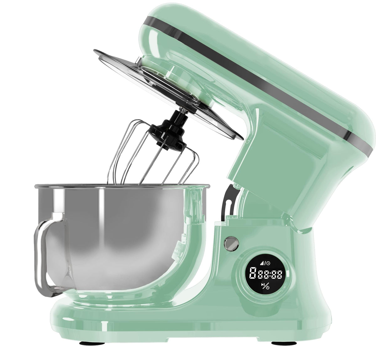PYRAMIDEA Impastatrice con Display Digitale  8 velocità Testa Sollevabile 1200W con  Funzione Pulse Capienza 5,2L Colore Verde IP5200G