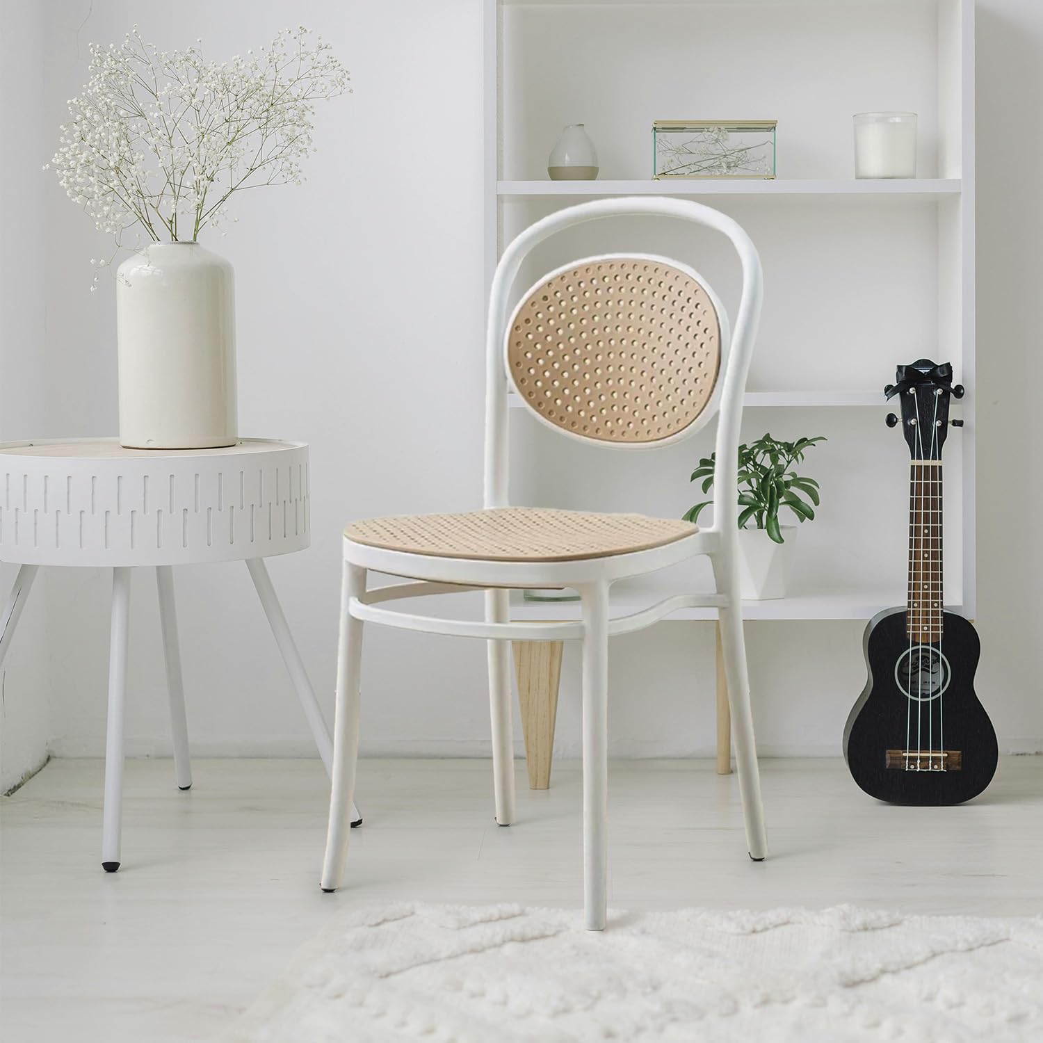 BUYBUY Sedia Arredamento da Interno Trieste Colore Bianco TRS001W