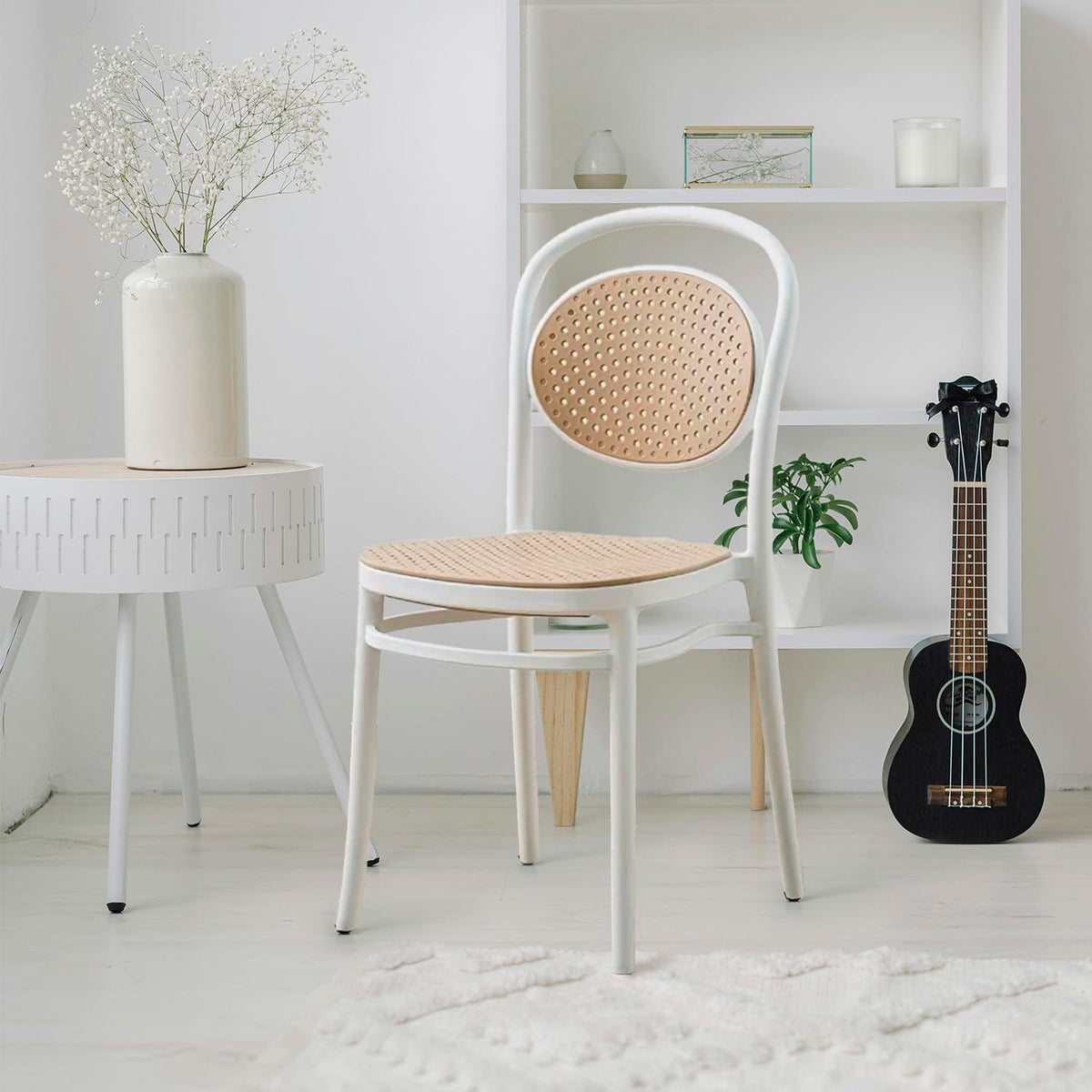 BUYBUY Sedia Arredamento da Interno Trieste Colore Bianco TRS001W