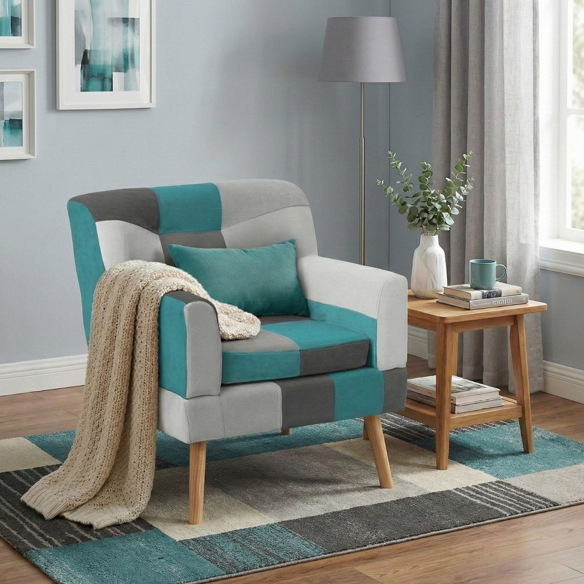 buybuy Divano Monoposto Modello Inverno Rivestimento Stoffa Stile Patchwork INV75