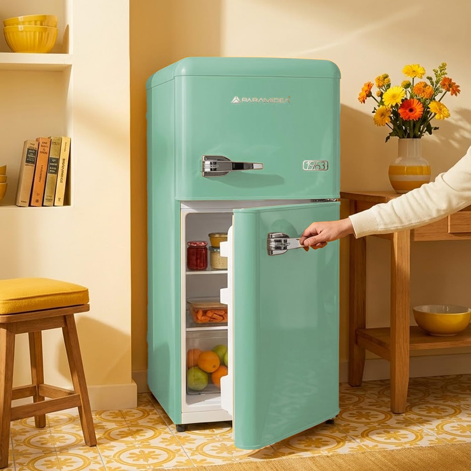 Pyramidea Frigo Retrò 100 litri lordi Color Verde MAMBO105G