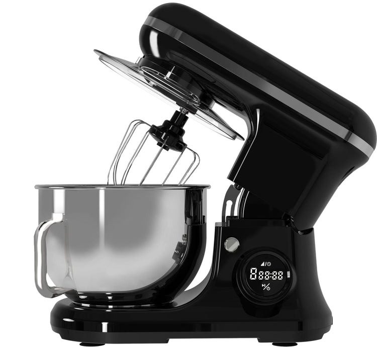 PYRAMIDEA Impastatrice con Display Digitale  8 velocità Testa Sollevabile 1200W con Funzione Pulse Capienza 5,2L Colore Nero IP5200B