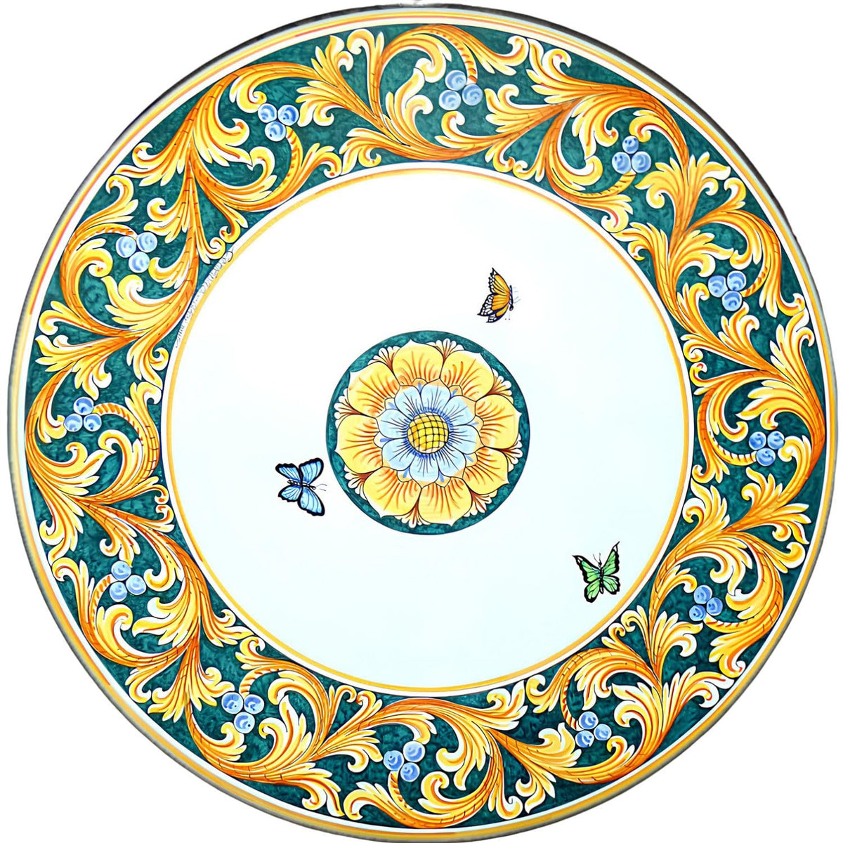 BUYBUY Kit 4 Sedie e Tavolo Rotondo in Ferro Battuto Mosaiko MOKIT022