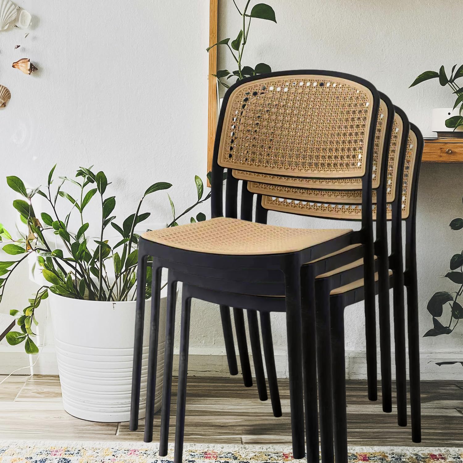 BUYBUY KIT 8 SEDIE FIRENZE NERE