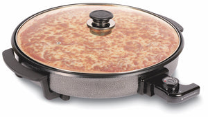 PYRAMIDEA Piatto Multifunzione Elettrico per Pizza Potenza 1500W con Coperchio e Termostato in Acciaio Colore Nero PM1500…