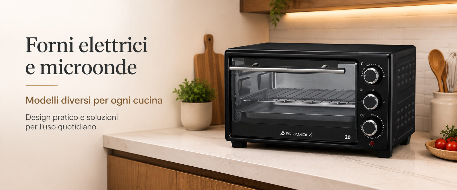 PYRAMIDEA Forno Elettrico 20 L Colore Bianco FO2008W