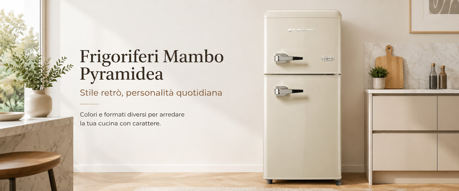 Pyramidea Frigo Retrò 100 litri lordi Color Nero MAMBO105B